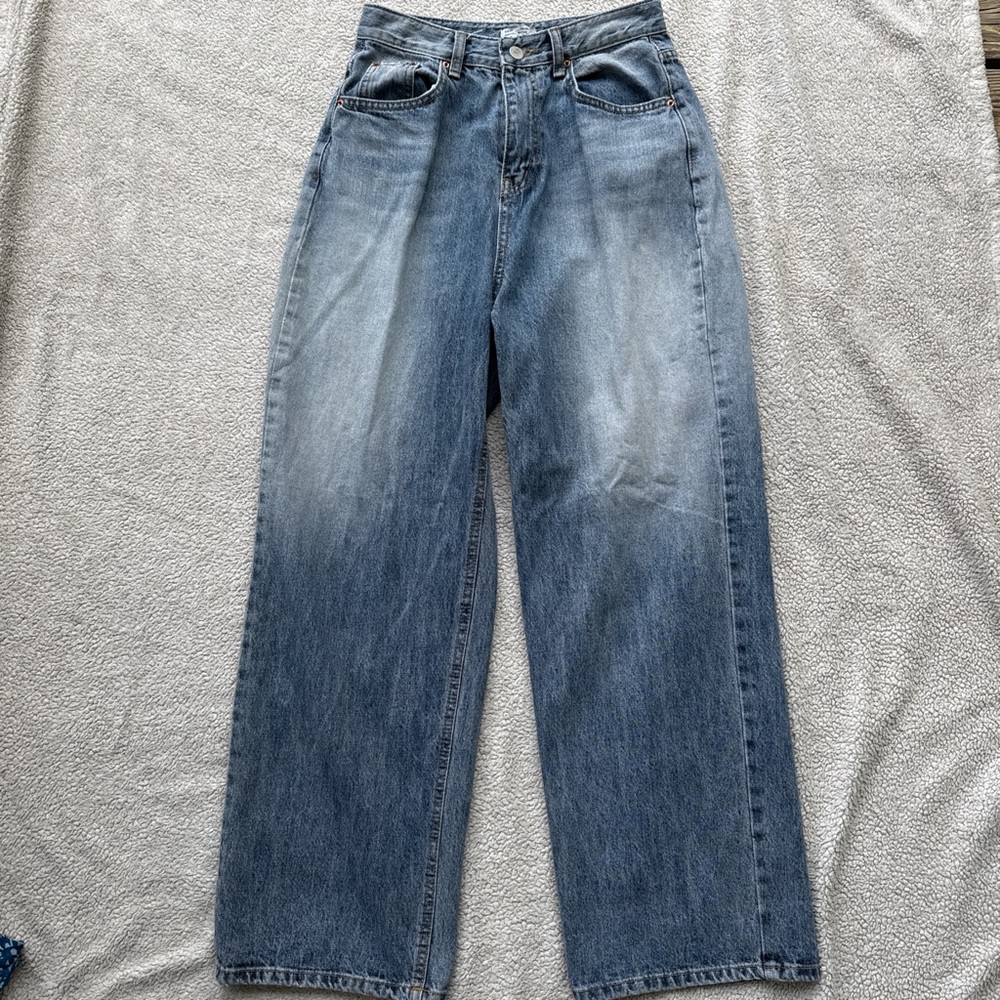 Classic High-Rise Wide-Leg Women’s Jeans - Faded Blue